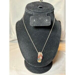 MLB Cleveland Indians Flip Flop / Sandal Charm Necklace